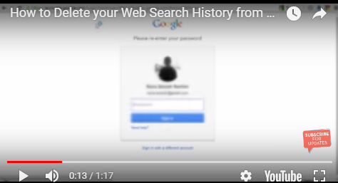 delete your Google search history